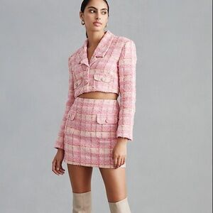 ENDLESS ROSE | Pink Cropped Blazer